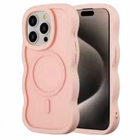 Selencia Coque arrière Wavy avec MagSafe Apple iPhone 15 Pro - Soft Pink