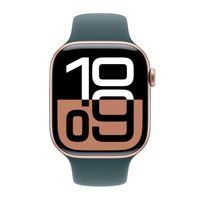 Apple Bracelet Boucle unique en Silicone Apple Watch Series 1 - 9 / SE (38/40/41 mm) | Series 10 / 11 (42 mm) - Taille 6 - Lake Green