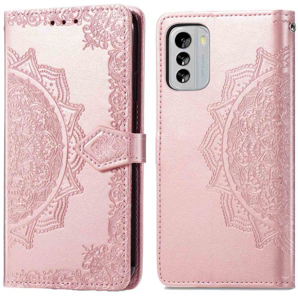 imoshion Etui de téléphone portefeuille Mandala Nokia G60 - Rose Dorée