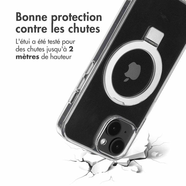 Accezz Coque Ring Stand avec MagSafe Apple iPhone 14 - Transparent