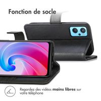 imoshion Étui de téléphone portefeuille Luxe Oppo A96 - Noir