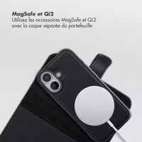 Selencia Étui portefeuille amovible Olyn avec MagSafe Apple iPhone 17 - Noir