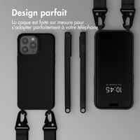 Selencia Coque silicone avec cordon amovible Apple iPhone 15 Pro Max - Noir