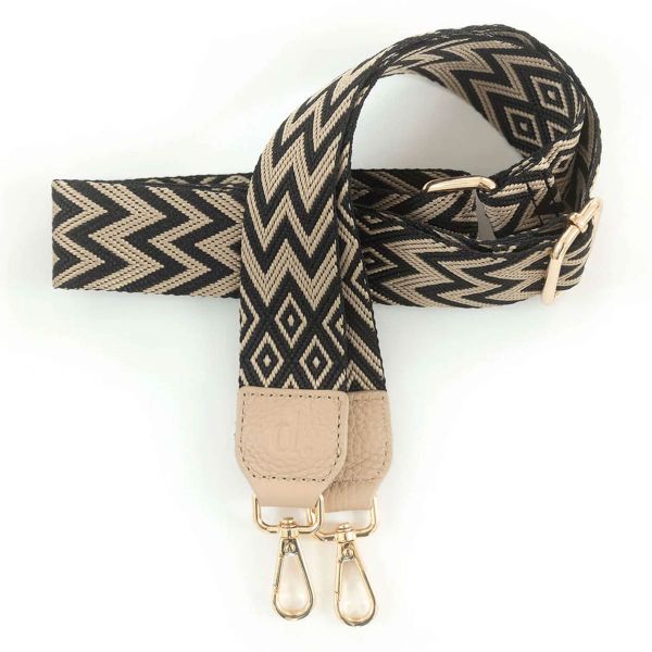 Dutchies Phone Strap - Cordon de téléphone universel réglable - Tribal Chevron / Beige