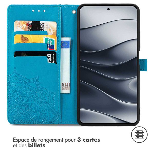 imoshion Etui de télephone Mandala Xiaomi Redmi Note 14 (5G) - Turquoise
