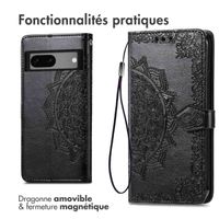 imoshion Etui de téléphone portefeuille Mandala Google Pixel 7a - Noir