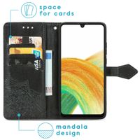 imoshion Etui de téléphone portefeuille Mandala Samsung Galaxy A13 (4G) - Noir