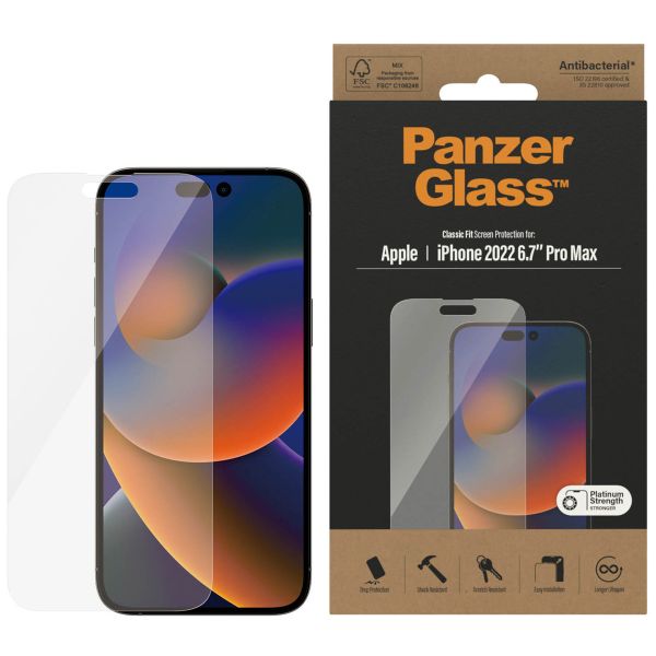PanzerGlass Protection d'écran en verre trempé Anti-bactéries Apple iPhone 14 Pro Max