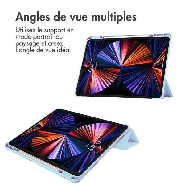 imoshion Coque tablette rigide Trifold Apple iPad Pro 12.9 (2018/2020/2021/2022) - Bleu clair