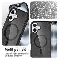 imoshion Coque Pailletée avec MagSafe Apple iPhone 16 - Glitter Noir