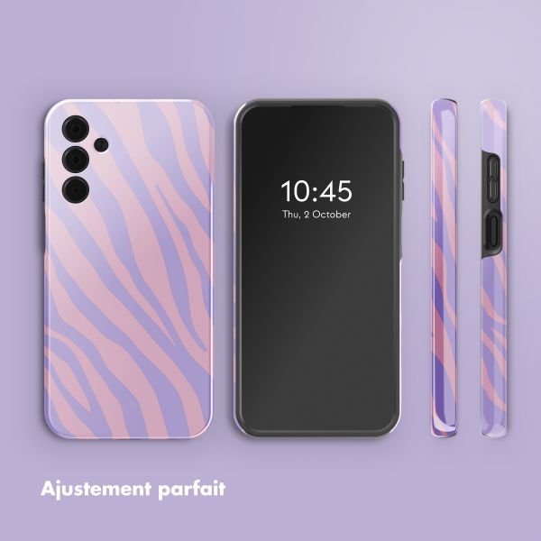 Selencia Coque arrière Vivid Tough Samsung Galaxy A15 (5G/4G) - Zebra Light Pink Lilac