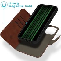 imoshion Etui de télephone luxe 2-en-1 amovible Apple iPhone 15 Pro Max - Marron