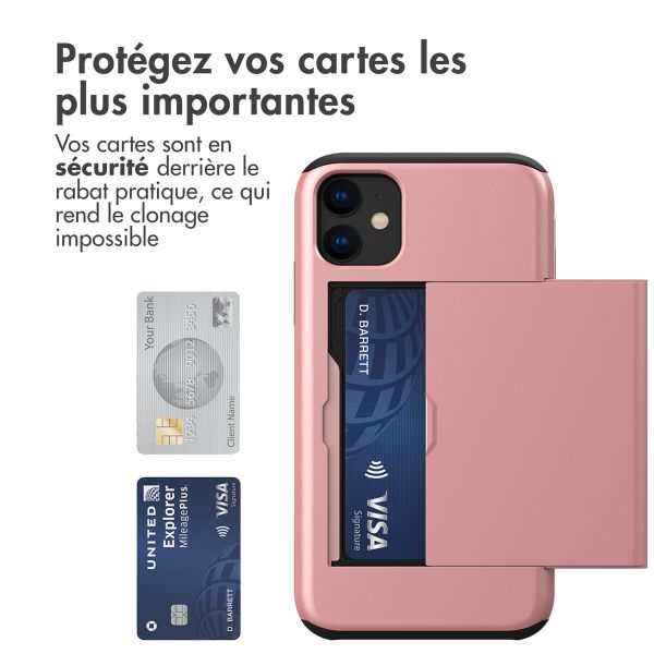 imoshion Coque arrière avec porte-cartes Apple iPhone 11 - Rose Doré