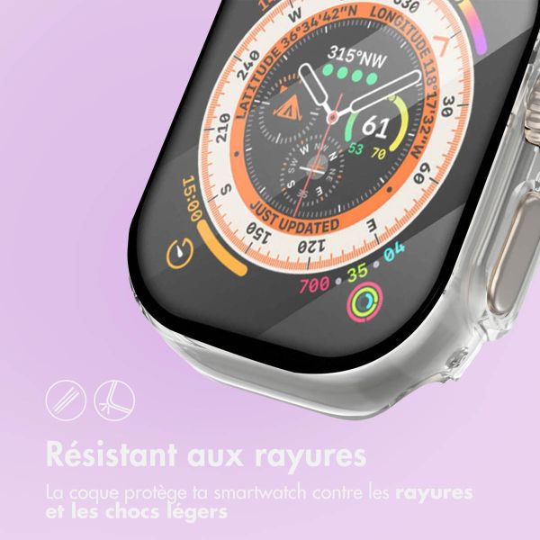 imoshion Coque rigide à couverture complète Apple Watch Ultra / Ultra 2 / Ultra 3 - 49 mm - Transparent