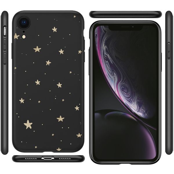 imoshion Coque Design iPhone Xr - Etoiles / Noir