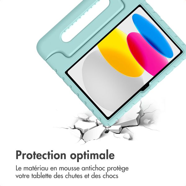 imoshion Coque kidsproof avec poignée Apple iPad 11 (2025) 11 pouces A16 / iPad 10 (2022) 10.9 pouces - Soft Blue