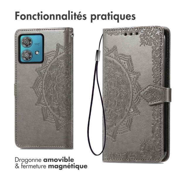 imoshion Etui de télephone Mandala Motorola Moto G84 - Gris