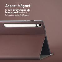 Accezz Coque tablette Classic Samsung Galaxy Tab S9 11.0 pouces / Tab S10 FE / S9 FE 10.9 pouces - Marron