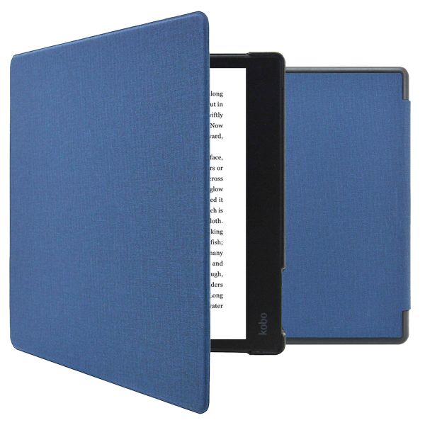 imoshion Étui de liseuse portefeuille Canvas Kobo Elipsa 2E - Bleu foncé