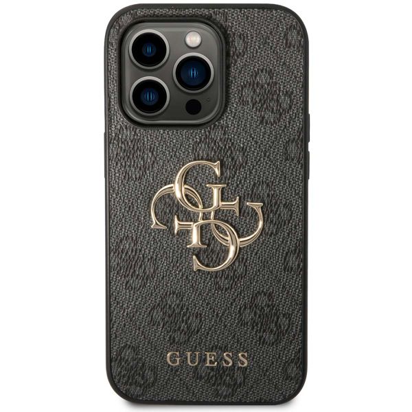 Guess Coque 4G Metal Logo Backcover iPhone 14 Pro Max - Gris