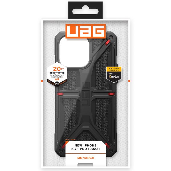 UAG Coque Monarch Apple iPhone 15 Pro Max - Kevlar Black