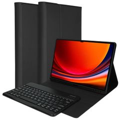 Accezz Étui de tablette portefeuille Bluetooth Clavier QWERTY Samsung Galaxy Tab S9 Plus 12.4 pouces - Noir