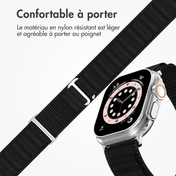 Accezz Bracelet en nylon Alpine Apple Watch | 38/40/41/42 mm - Noir