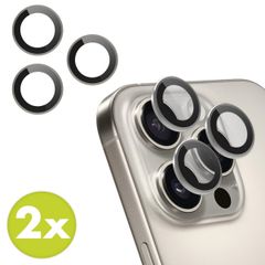 imoshion Lot de 2 protections d'objectif de caméra Apple iPhone 16 Pro / 16 Pro Max - Natural / Titanium