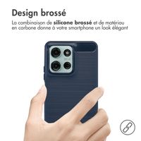 imoshion Coque Brushed Motorola Moto G75 5G - Bleu foncé