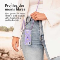 imoshion Coque Design avec cordon Apple iPhone 11 - Tropical Violet Flowers Connect