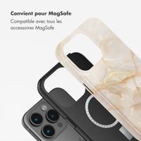 Selencia Coque arrière Vivid avec MagSafe Apple iPhone 15 Pro - Golden Beige Marble