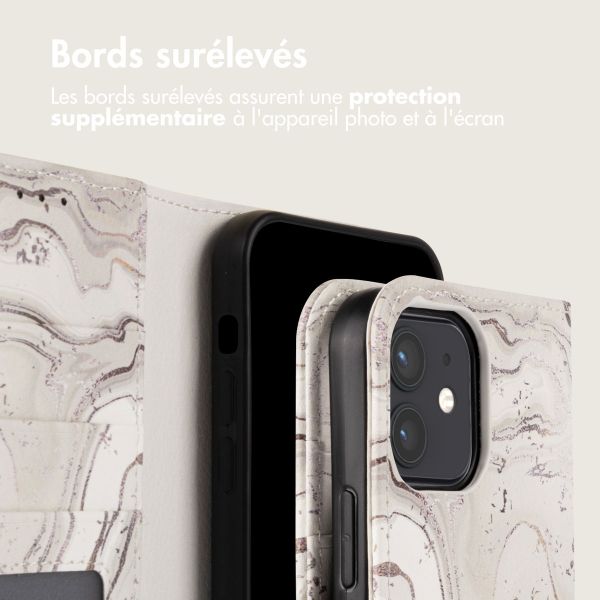 imoshion Étui de téléphone portefeuille Design Apple iPhone 11 - Sandy Marble