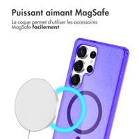 imoshion Coque Pailletée avec MagSafe Samsung Galaxy S24 Ultra - Paillettes Violet