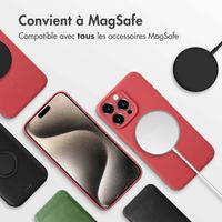 imoshion Coque Couleur avec MagSafe iPhone 15 Pro Max - Dusty Rose