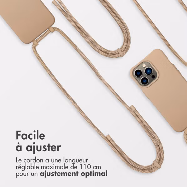 imoshion Coque arrière Color avec cordon amovible et MagSafe Apple iPhone 13 Pro - Nude