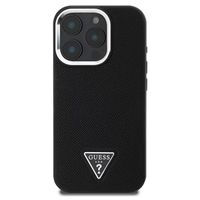 Guess Coque Grained Triangle MagSafe Apple iPhone 16 Pro - Noir