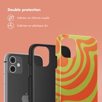 Selencia Coque arrière Vivid Apple iPhone 11 - Wavy Swirl Orange Fern