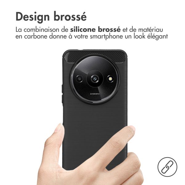 imoshion Coque Brushed Xiaomi Redmi A3 - Noir