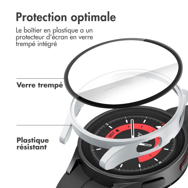 imoshion Coque rigide à couverture complète Samsung Galaxy Watch 4 - 44 mm - Argent