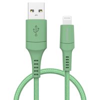 imoshion ﻿Câble Lightning vers USB - Non MFi - Textile tressé - 1 mètre - Vert