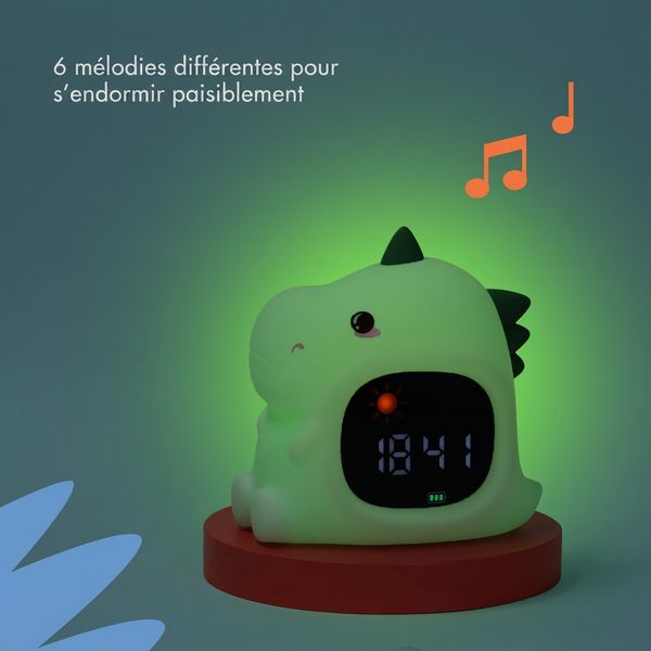 imoshion Kids Coach de sommeil - Veilleuse avec haut-parleur - Réveil enfant - Dino
