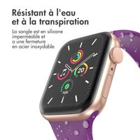 imoshion Bracelet en silicone⁺ Apple Watch Series 1 t/m 11 / SE / Ultra (44/45/46/49 mm) - Taille M/L - Purple