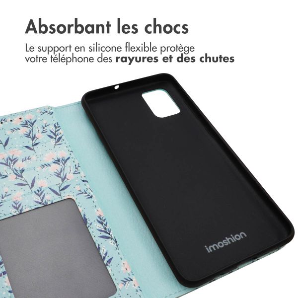 imoshion ﻿Étui de téléphone portefeuille Design Samsung Galaxy A51 - Blue Flowers