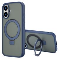 Accezz Coque Ring Stand avec MagSafe Apple iPhone 16 - Bleu