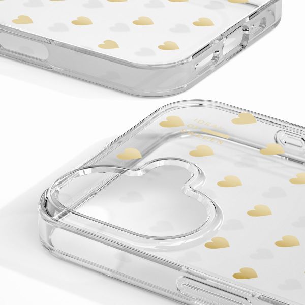 iDeal of Sweden Coque Clear iPhone 16 - Golden Hearts