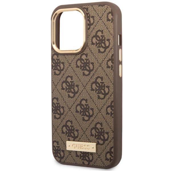 Guess Coque 4G Logo Monogram MagSafe Apple iPhone 14 Pro - Brun
