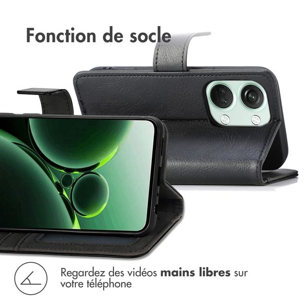 imoshion Étui de télephone portefeuille de luxe OnePlus Nord 3 - Noir