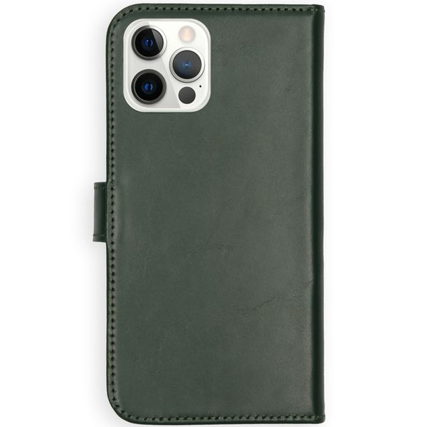 Selencia Étui portefeuille en cuir véritable Apple iPhone 12 (Pro) - Vert