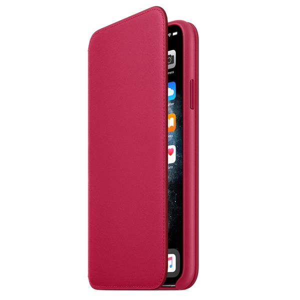 Apple Étui de téléphone Leather Folio Apple iPhone 11 Pro Max -Raspberry