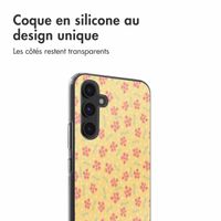 imoshion Coque design pour Samsung Galaxy A54 - Sunny Yellow Petite Flowers